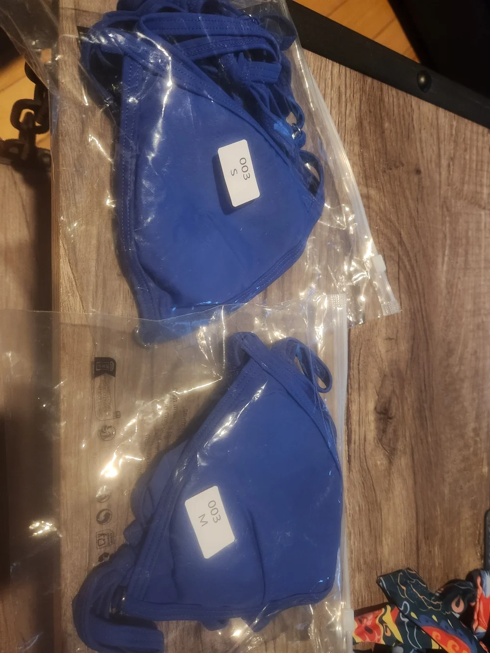 Women's Royal Blue Triangle Bikini Set - Minimal Coverage